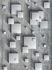 Fotótapéta Geometrikus négyzetek Absztrakt Vinyl beton 184x254 +ragasztó