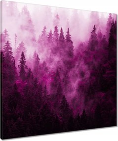 Vászonkép 60x60 Tájkép Rózsák Hegyek Köd