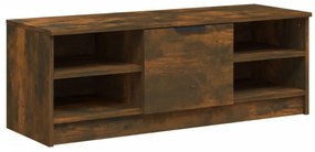 füstös tölgyszínű szerelt fa TV-szekrény 102 x 35,5 x 36,5 cm