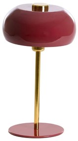 Borvörös asztali lámpa fém búrával (magasság 40 cm) Surin – Light &amp; Living