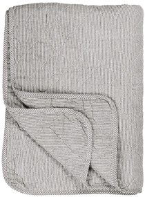 Fehér pamut takaró szürke csíkokkal 130x180 cm