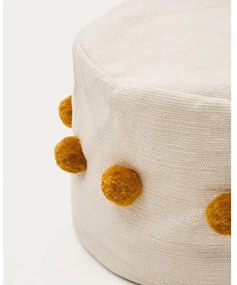 Mustársárga-bézs puff Manua – Kave Home