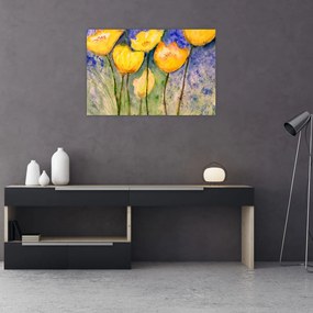 Kép - sárga tulipán (90x60 cm)