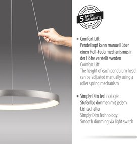 Paul Neuhaus modern függeszték hoop eloxált alumínium pln2851-95