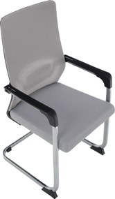 Tárgyalószék, szürke/fekete, KABIR