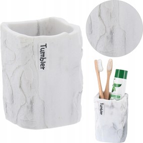 Fürdőszobai Tároló Bögre fogkrém kozmetikum rendszerező márvány