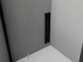 Mexen Exo ötszögletű zuhanykabin, nyíló ajtós, 90 x 90 cm, átlátszó, fekete - 812-090-090-70-00