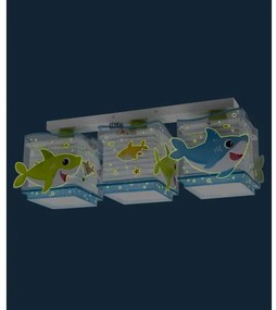 Dalber 63473 - Gyermek mennyezeti lámpa BABY SHARK 3xE27/60W/230V