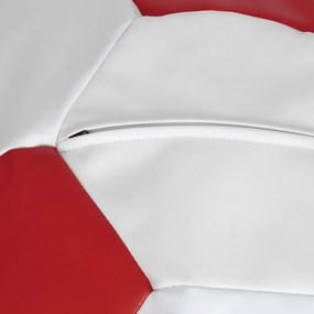 Extra Ball babzsákfotel - műbőr - fehér/piros - 250 liter R