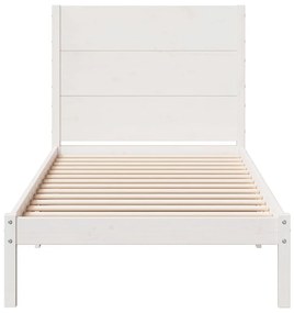 fehér tömör fa extra hosszú ágykeret matrac nélkül 100 x 220 cm