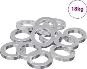vidaXL Rugós mosó 15929 pcs Fehér Vas