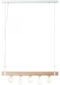 Brilliant - Csillár zsinóron WHITEWOOD 5xE27/30W/230V