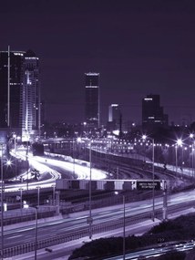 Poszter 30x40cm Tel-Aviv éjszaka, Assaf Frank