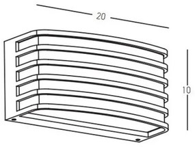 Zambelis E275 - Kültéri fali lámpa 1xE27/20W/230V IP54 barna