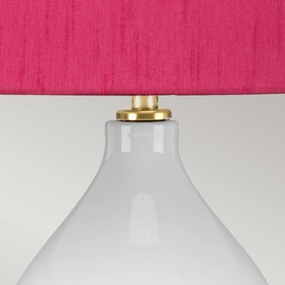 Elstead glamour klasszikus asztali lámpa isla fehér idős réz rózsaszín elsisla-ab-tl-cranberry