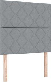 vidaXL Fejtámla Világosszürke 100 cm szövet