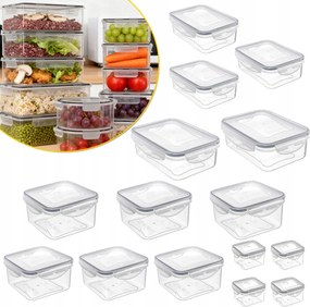 15 Db Ételtároló Dobozok Műanyag Légmentesen Záródó Dobozok Fedéllel