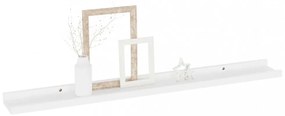 4 db fehér fali polc 80 x 9 x 3 cm
