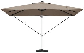 Konzolos Roma Napernyő LED-del Taupe 352x251x265 cm Alumínium