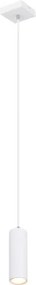Globo 57911HW Függesztett lámpa fém fehér, fém fehér, kábel PVC fehér, HxSzxM: 90x90x1200mm, fényforrás nélkül szállítva 1x GU10 35W 230V
