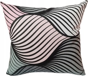 Pamut párnahuzat 40x40 szürke rózsaszín fehér copf