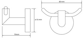 SAPHO XR200 X-Round dupla horog, ezüst