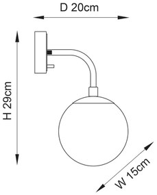 Endon 91892 - ONTARIO fali lámpa 1xE14/7W/230V sárgaréz