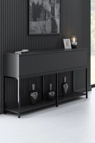 Konzolasztal Lord - Anthracite, Black