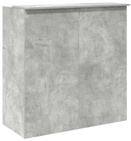 recepciós pult betonszürke 100x50x103,5 cm szerelt fa