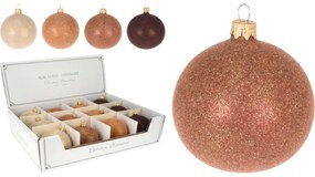 Liris glitteres üveg karácsonyi gömb 8cm