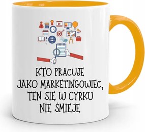 Marketingeseknek Marketing Bögre Sárga Ajándék fényképes nyomtatással