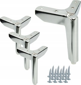 4 db-os bútorláb szett Horgony Loft ezüst króm magasság 12 cm
