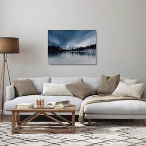 Kép - A befagyott tón (üvegen) (70x50 cm)
