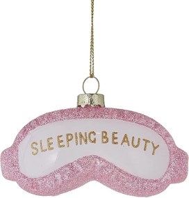 HANG ON üveg karácsonyfadísz , alvómaszk Sleeping Beauty