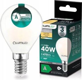 Led Izzó E14 Filament Class A 2,2W 470LM 40W 2700K 360° Golyó
