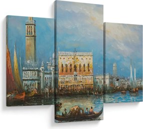 Kép - gondola Velencén áthaladva, olajfestmény (90x60 cm)