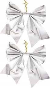 Karácsonyi dekoráció masni ezüst 2db 147647 Art-pol