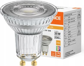Led izzó PAR16 GU10 3,4W 35W 230lm 2700K 36° Fényerőszabályozható Ledvance