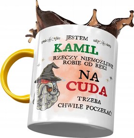 Sárga Bögre Kamilla Férj Kolléga Ajándék Nyomtatott Fotóval