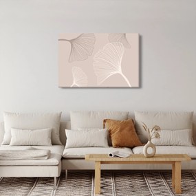 Kép - Bézs színű levelek N⁰6 (90x60 cm)