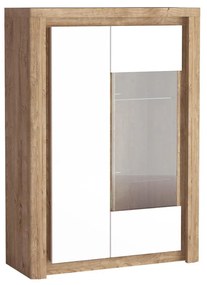 Vitrin Livia 05 (LED világítással) (ribbeck tölgy + fényes fehér). 1057861