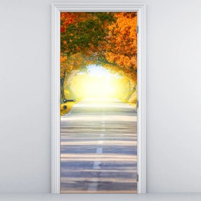Fotótapéta ajtóra - Fából készült kapu (95x205cm)