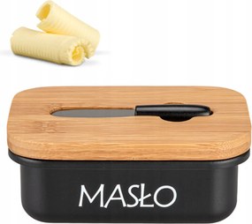 Rozsdamentes acél késtartó, fekete