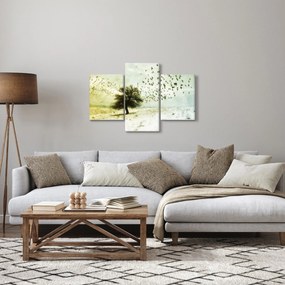 Kép - Festett madárállomány (90x60 cm)