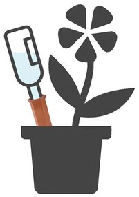 Virágföldbe szúrható kerámia vízadagoló, 17,5 cm