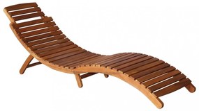 tömör akácfa kerti napozóágy asztallal és párnával