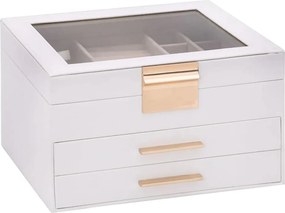 vidaXL ékszerdoboz 3 rétegű fehér 23x20,5x14 cm 23x20,5x14 cm