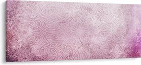 Kép - Mandala rózsaszín falon (120x50 cm)