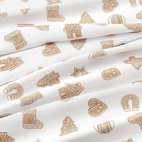 Goldea karácsonyi dekoratív drapéria - mézeskalácsok 140x150 cm