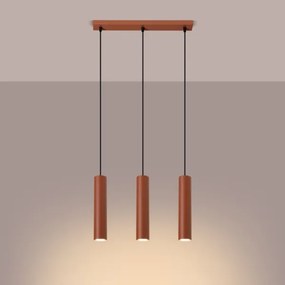 Sollux SL.1491 - Csillár zsinóron LAGOS 3xGU10/10W/230V piros